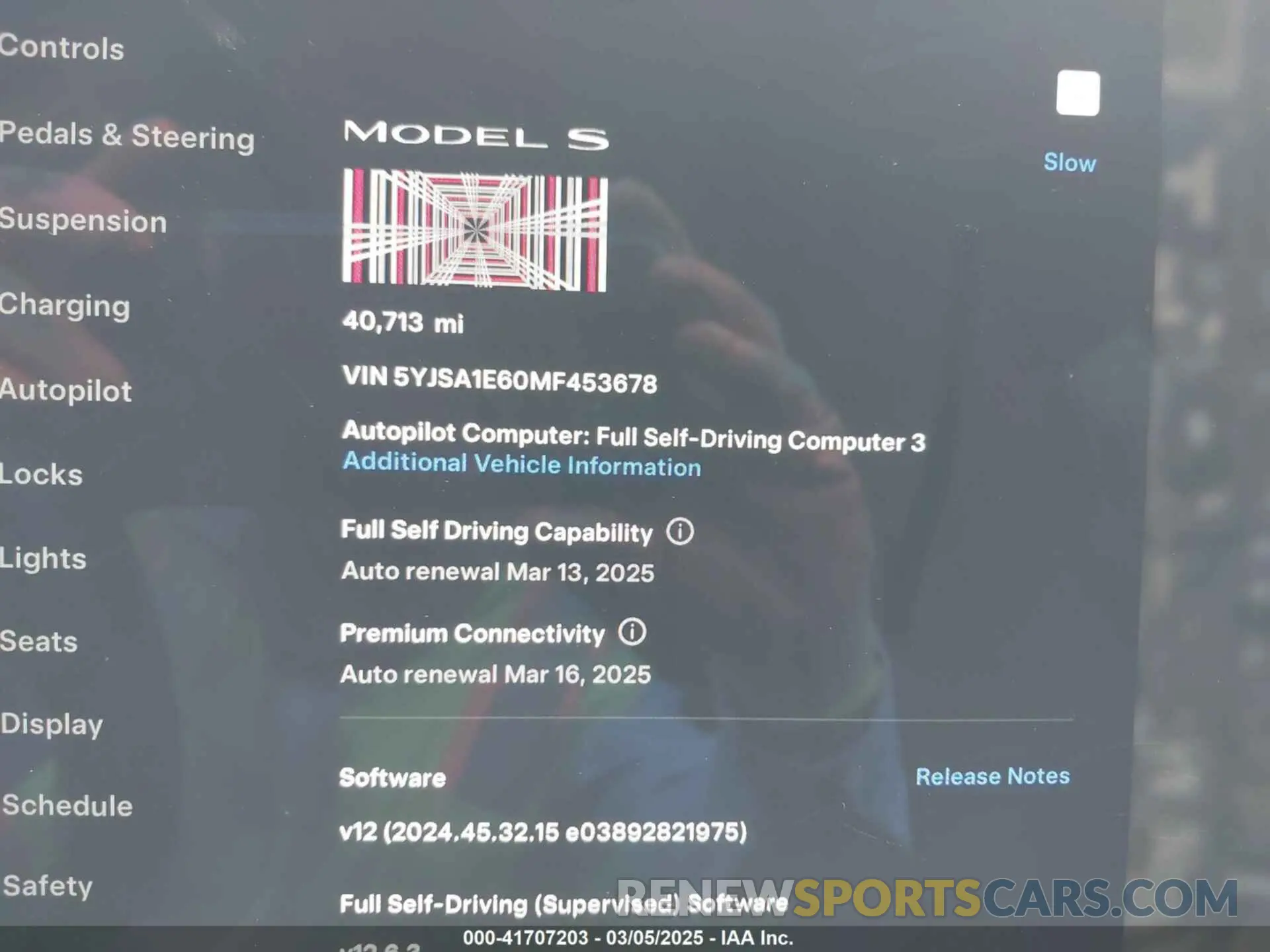 15 Photograph of a damaged car 5YJSA1E60MF453678 TESLA MODEL S 2021
