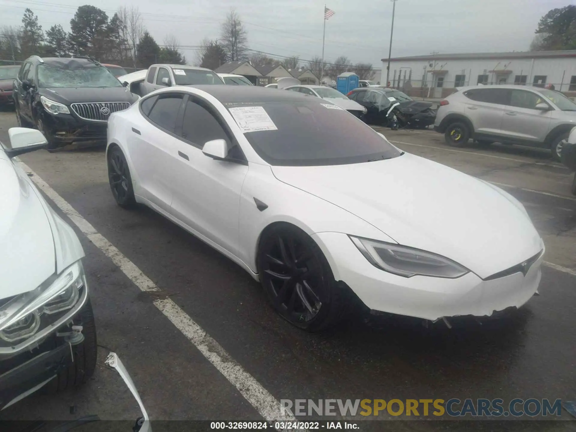 1 Photograph of a damaged car 5YJSA1E62MF434128 TESLA MODEL S 2021
