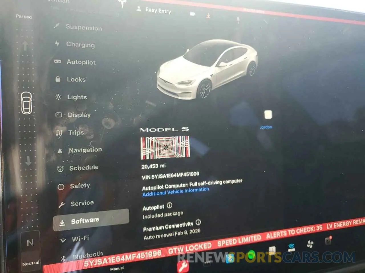 9 Photograph of a damaged car 5YJSA1E64MF451996 TESLA MODEL S 2021