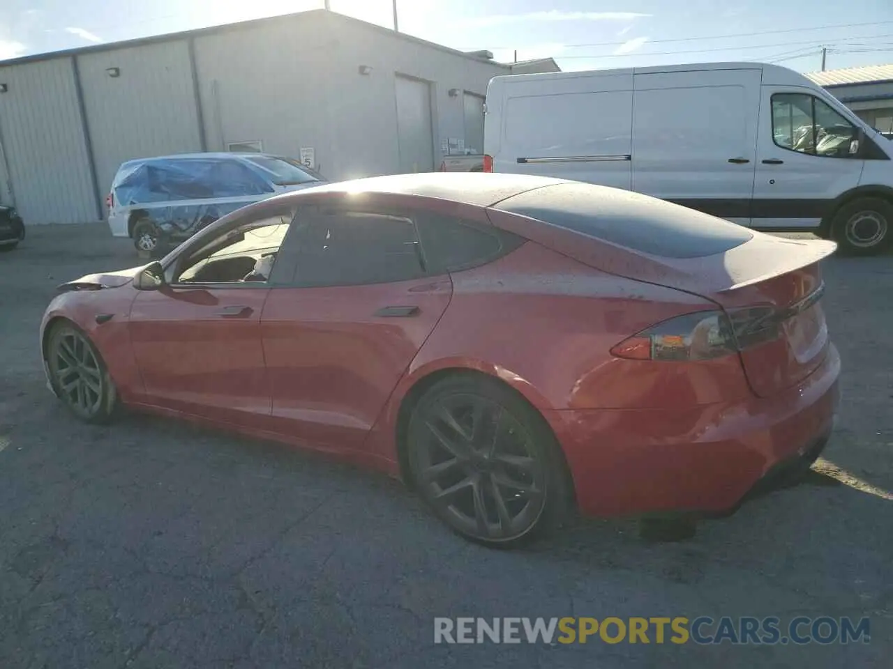 2 Photograph of a damaged car 5YJSA1E65MF435922 TESLA MODEL S 2021