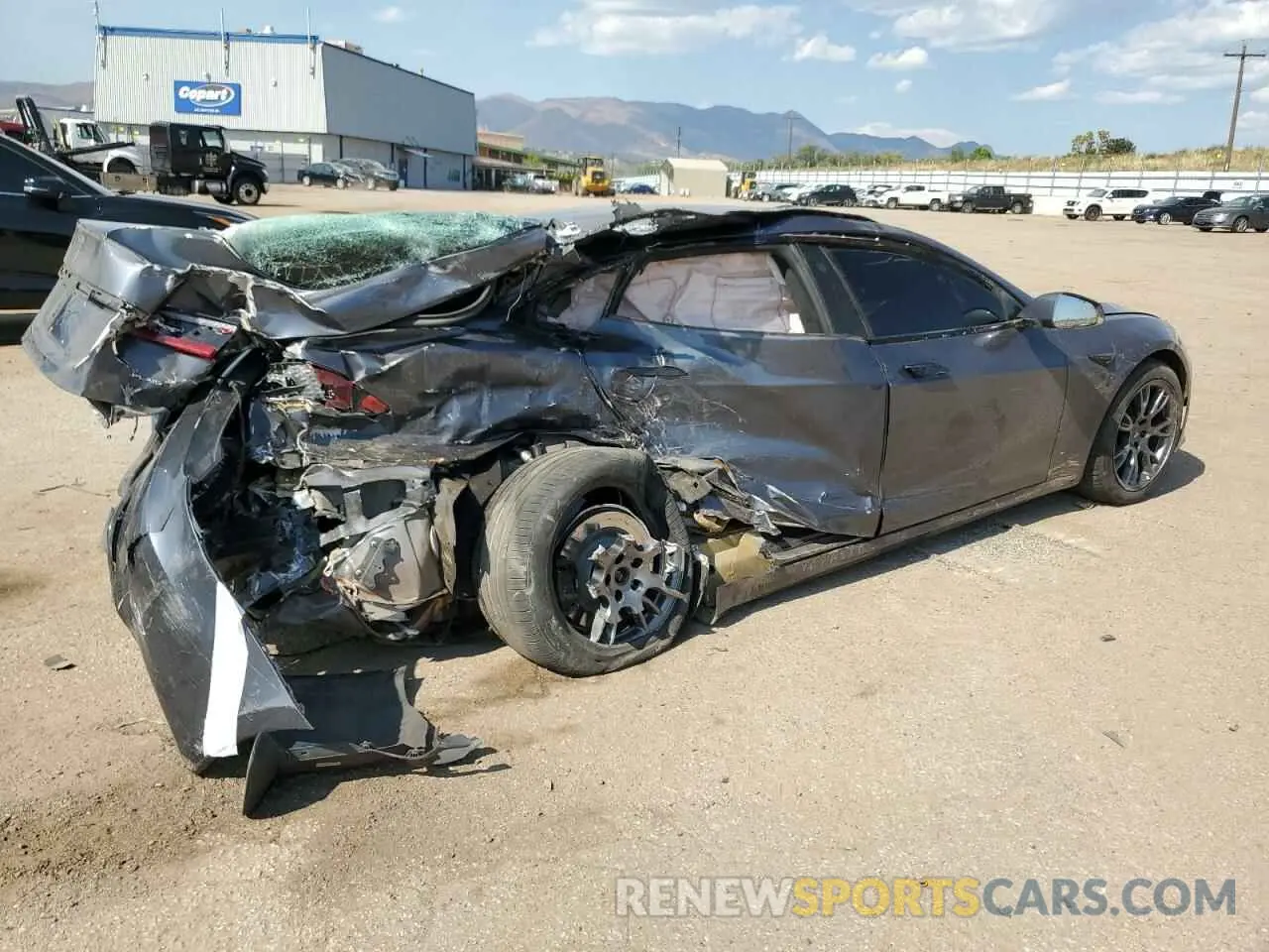 3 Photograph of a damaged car 5YJSA1E65MF447181 TESLA MODEL S 2021