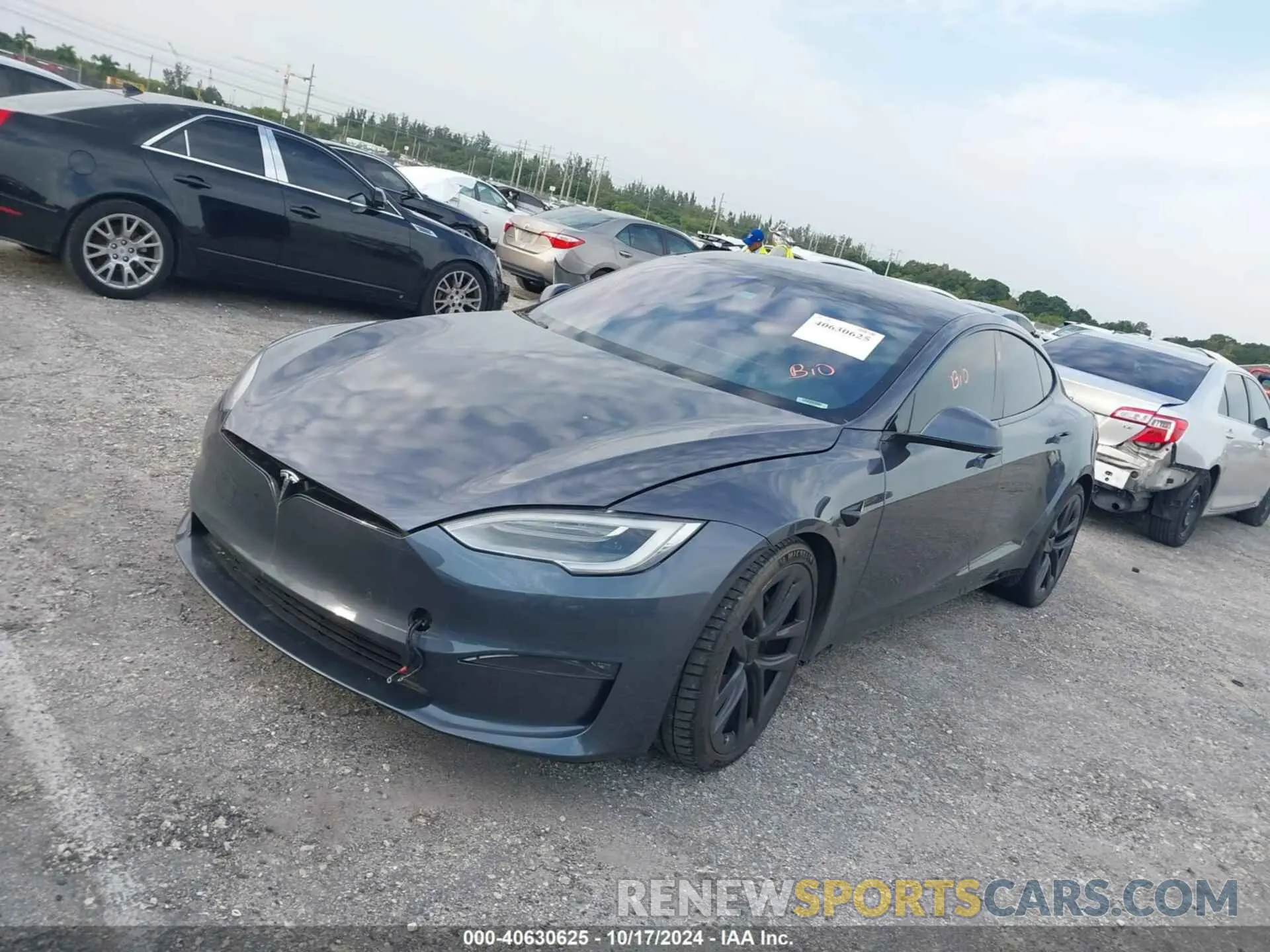 2 Photograph of a damaged car 5YJSA1E66MF431345 TESLA MODEL S 2021