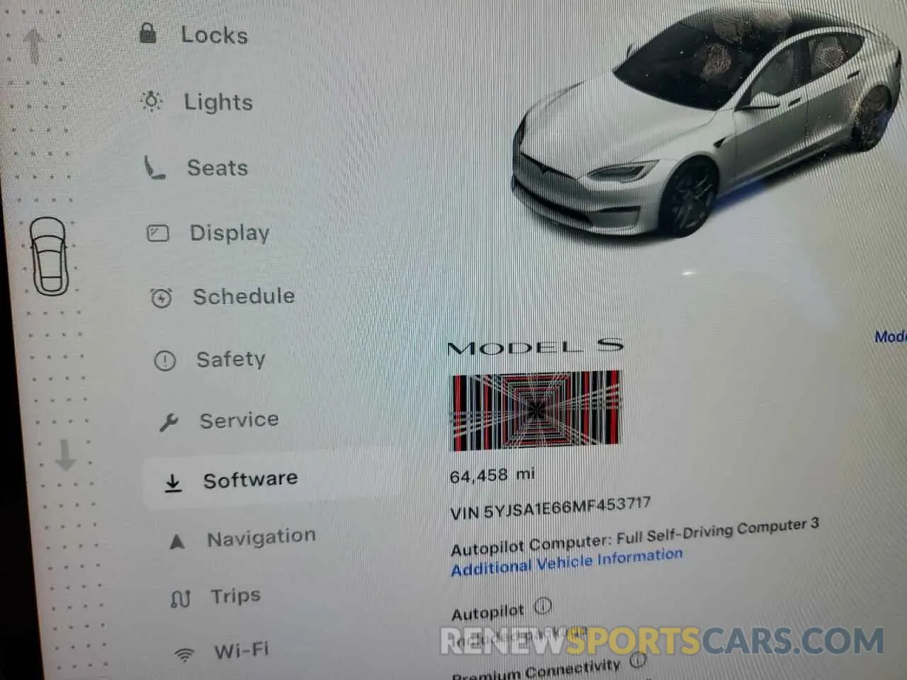 9 Photograph of a damaged car 5YJSA1E66MF453717 TESLA MODEL S 2021