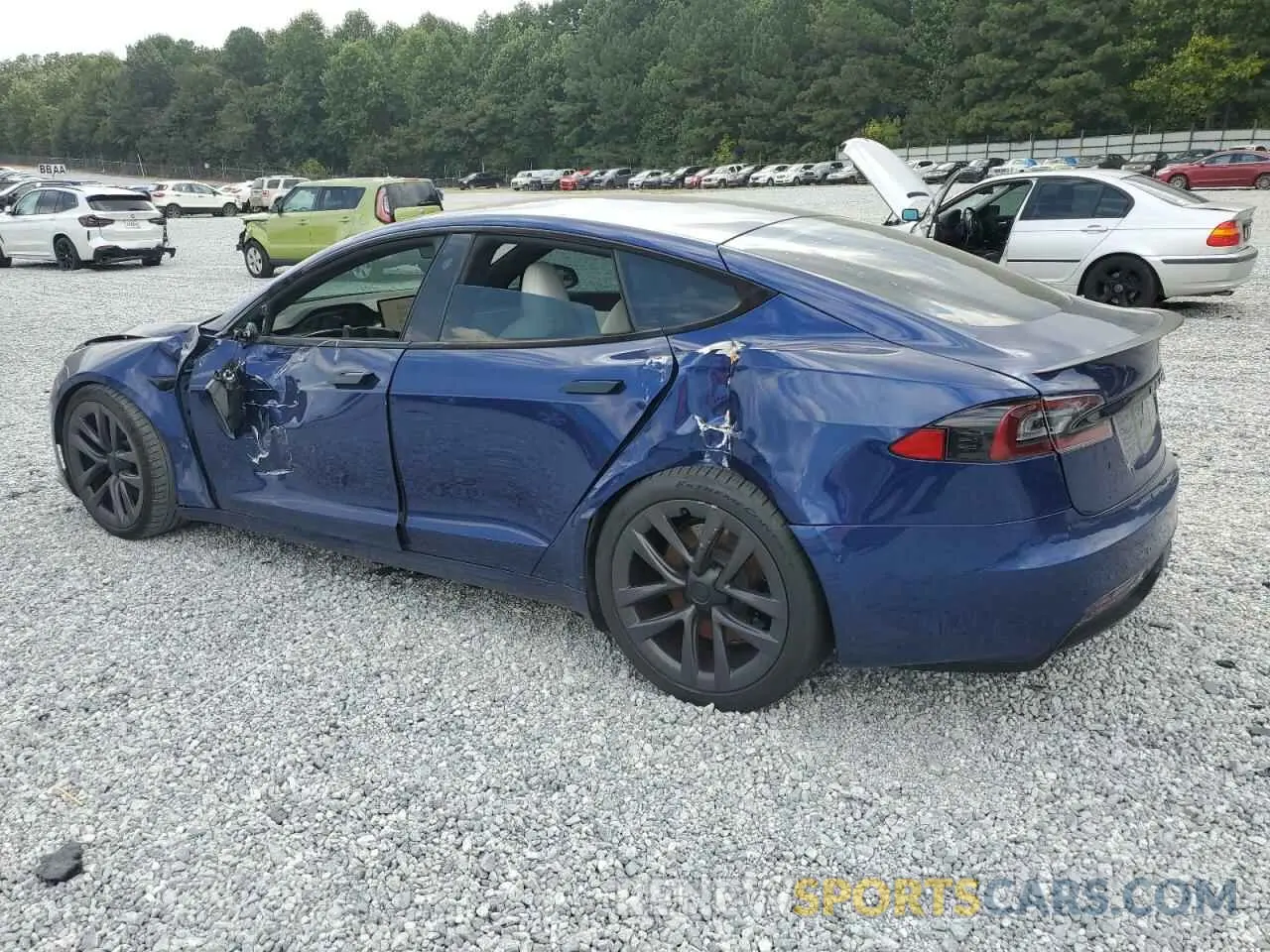 2 Photograph of a damaged car 5YJSA1E69MF451699 TESLA MODEL S 2021