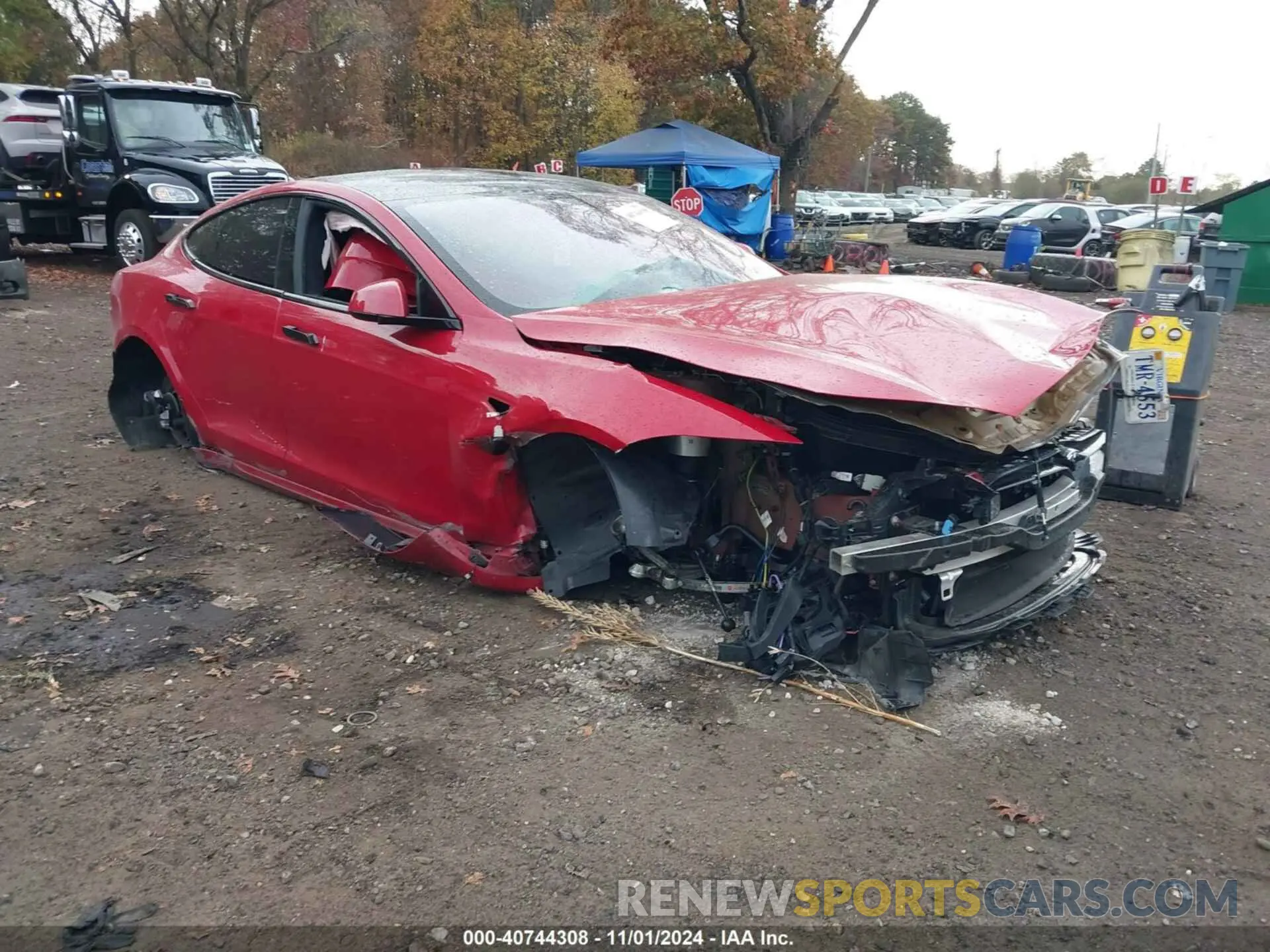 1 Photograph of a damaged car 5YJSA1E6XMF451632 TESLA MODEL S 2021
