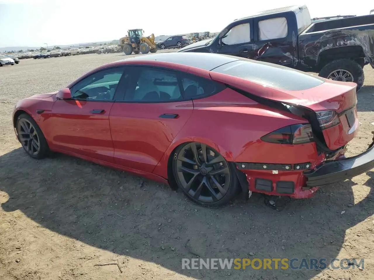 2 Photograph of a damaged car 5YJSA1E50NF475429 TESLA MODEL S 2022