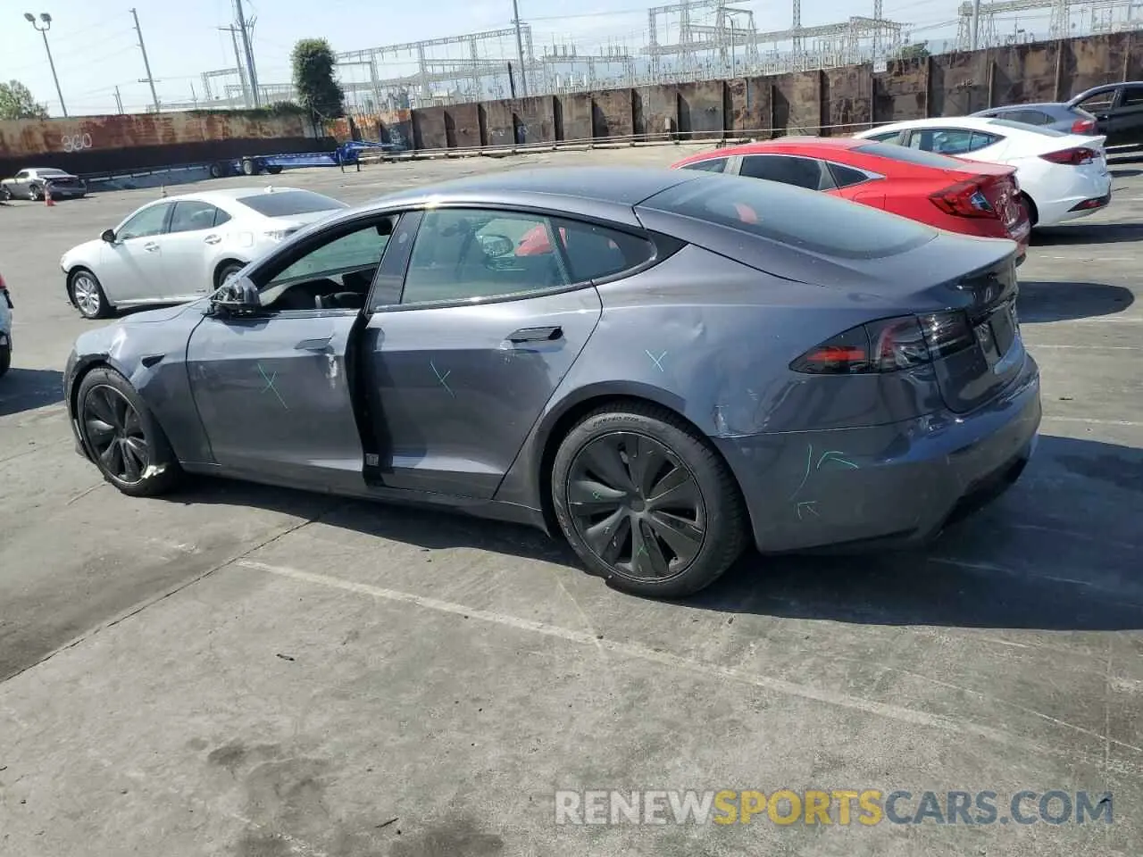 2 Photograph of a damaged car 5YJSA1E50NF490092 TESLA MODEL S 2022