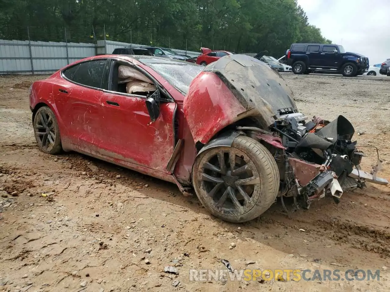 4 Фотография поврежденного автомобиля 5YJSA1E51NF470790 TESLA MODEL S 2022