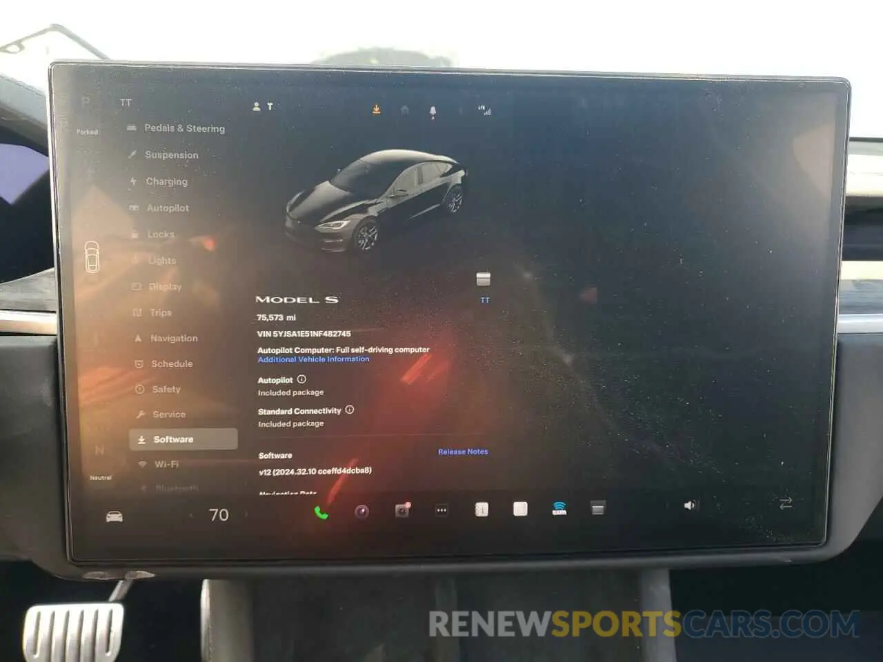 9 Фотография поврежденного автомобиля 5YJSA1E51NF482745 TESLA MODEL S 2022