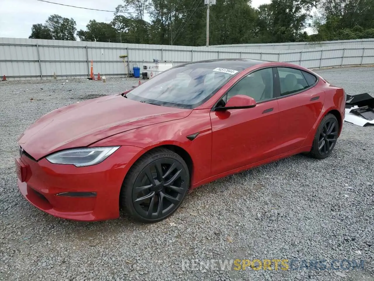 1 Photograph of a damaged car 5YJSA1E52NF470622 TESLA MODEL S 2022