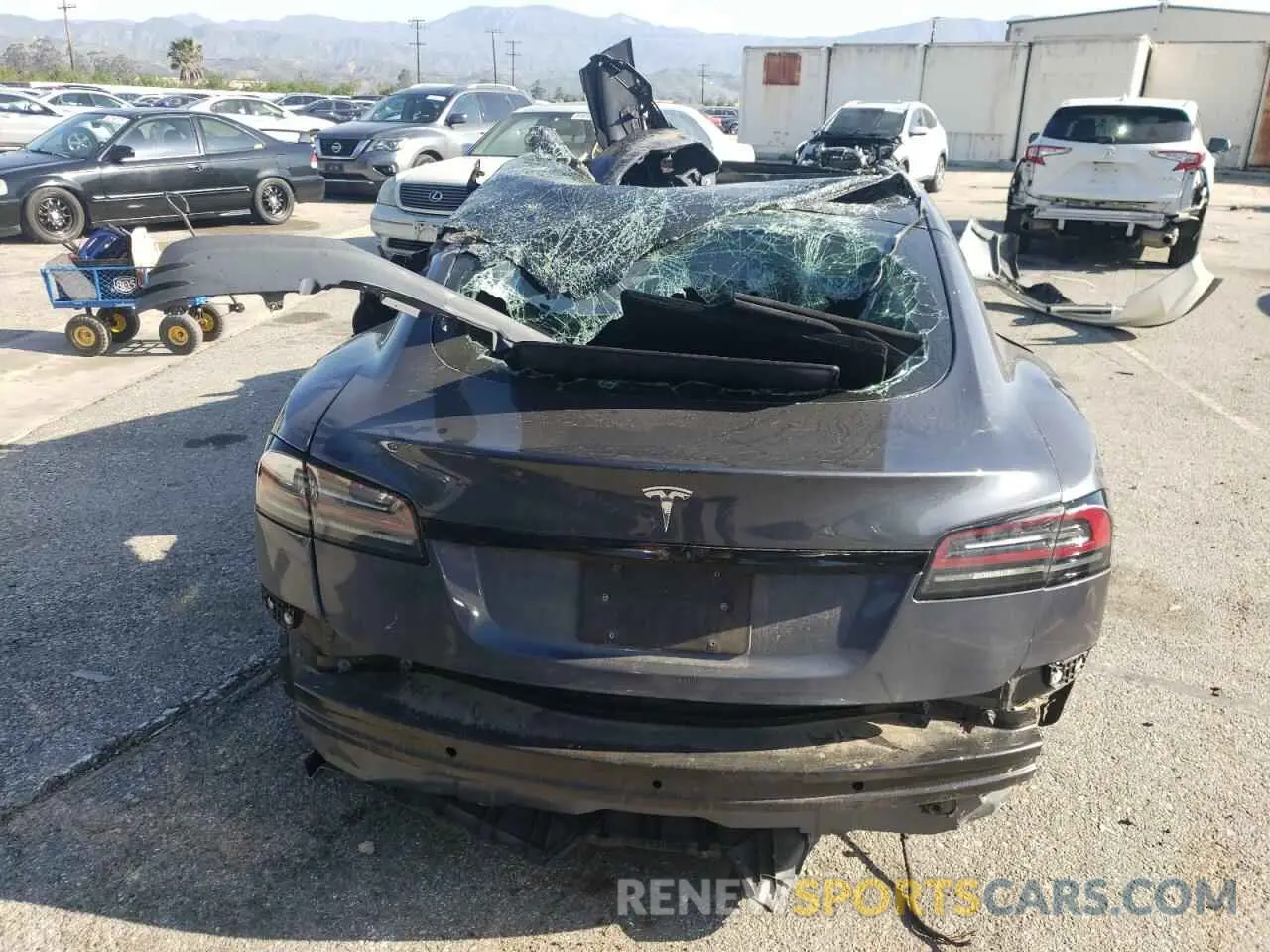 6 Фотография поврежденного автомобиля 5YJSA1E52NF480051 TESLA MODEL S 2022