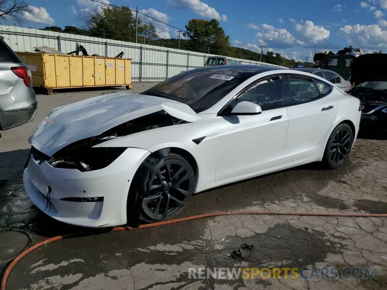 1 Photograph of a damaged car 5YJSA1E52NF486223 TESLA MODEL S 2022