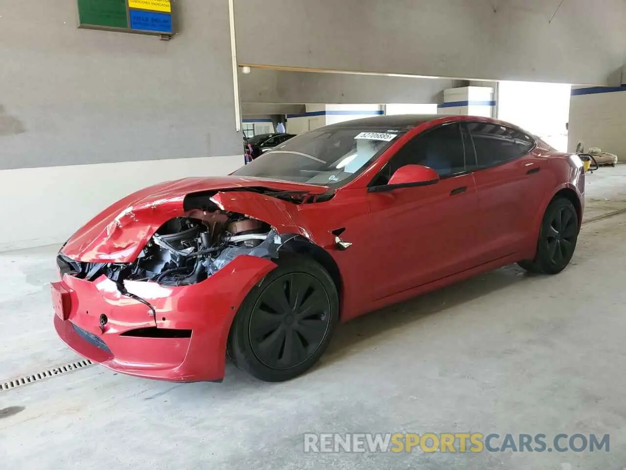 1 Photograph of a damaged car 5YJSA1E53NF486764 TESLA MODEL S 2022