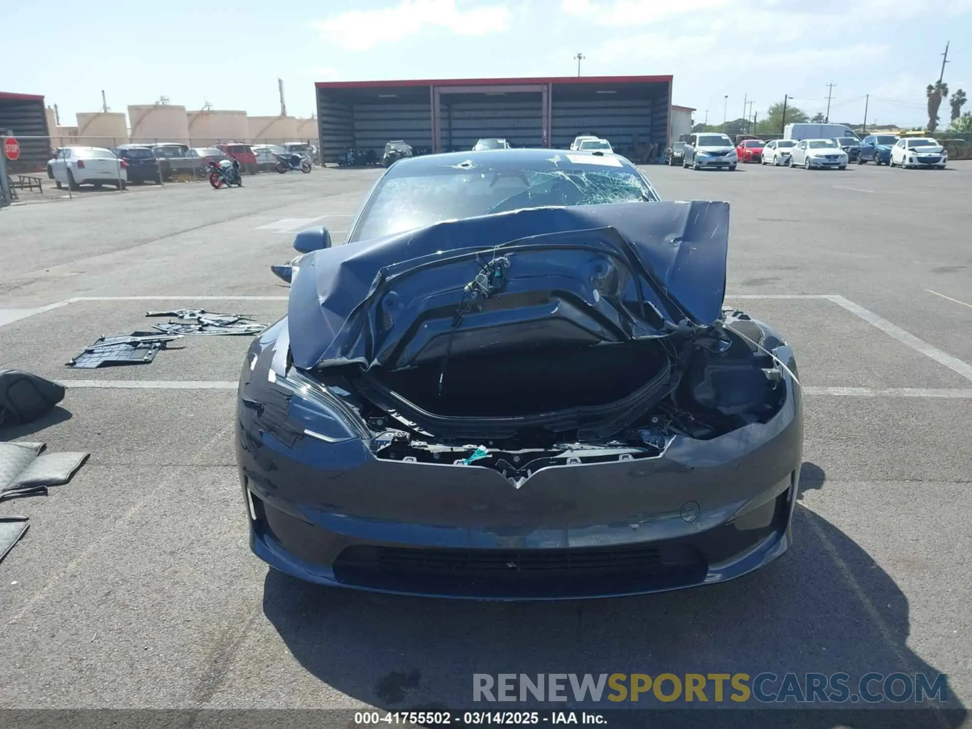 13 Фотография поврежденного автомобиля 5YJSA1E55NF483364 TESLA MODEL S 2022