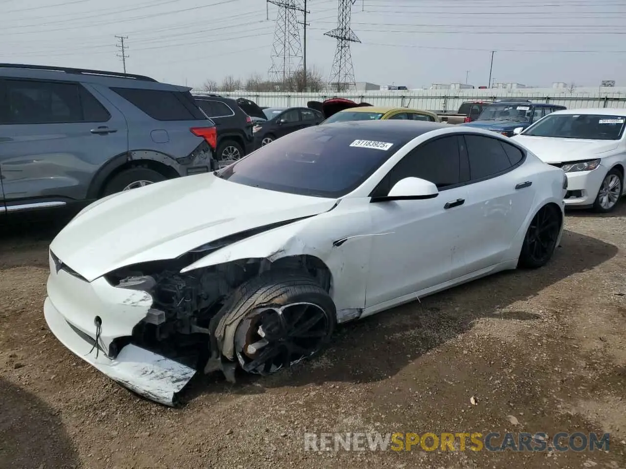 1 Фотография поврежденного автомобиля 5YJSA1E57NF473919 TESLA MODEL S 2022