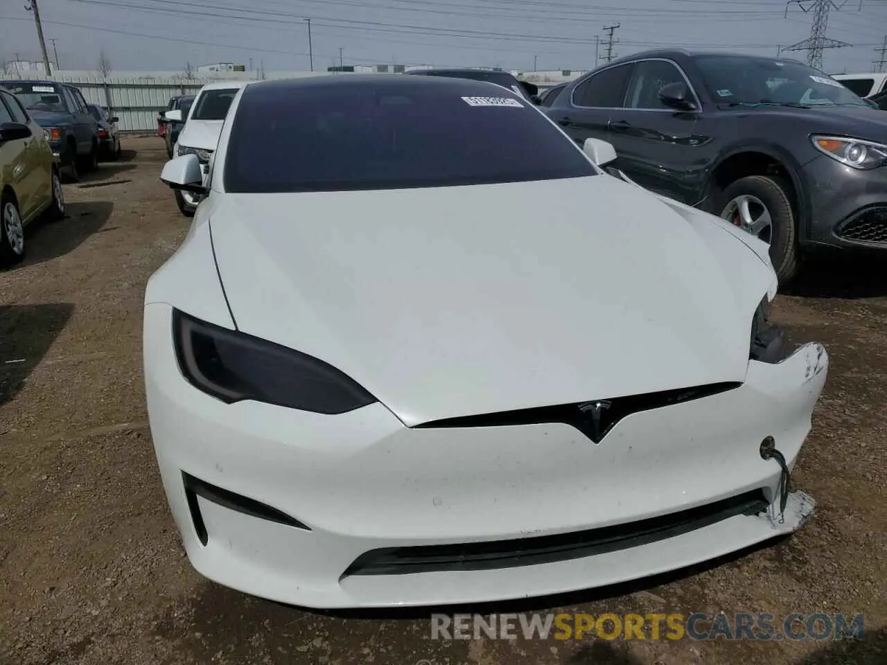 5 Фотография поврежденного автомобиля 5YJSA1E57NF473919 TESLA MODEL S 2022