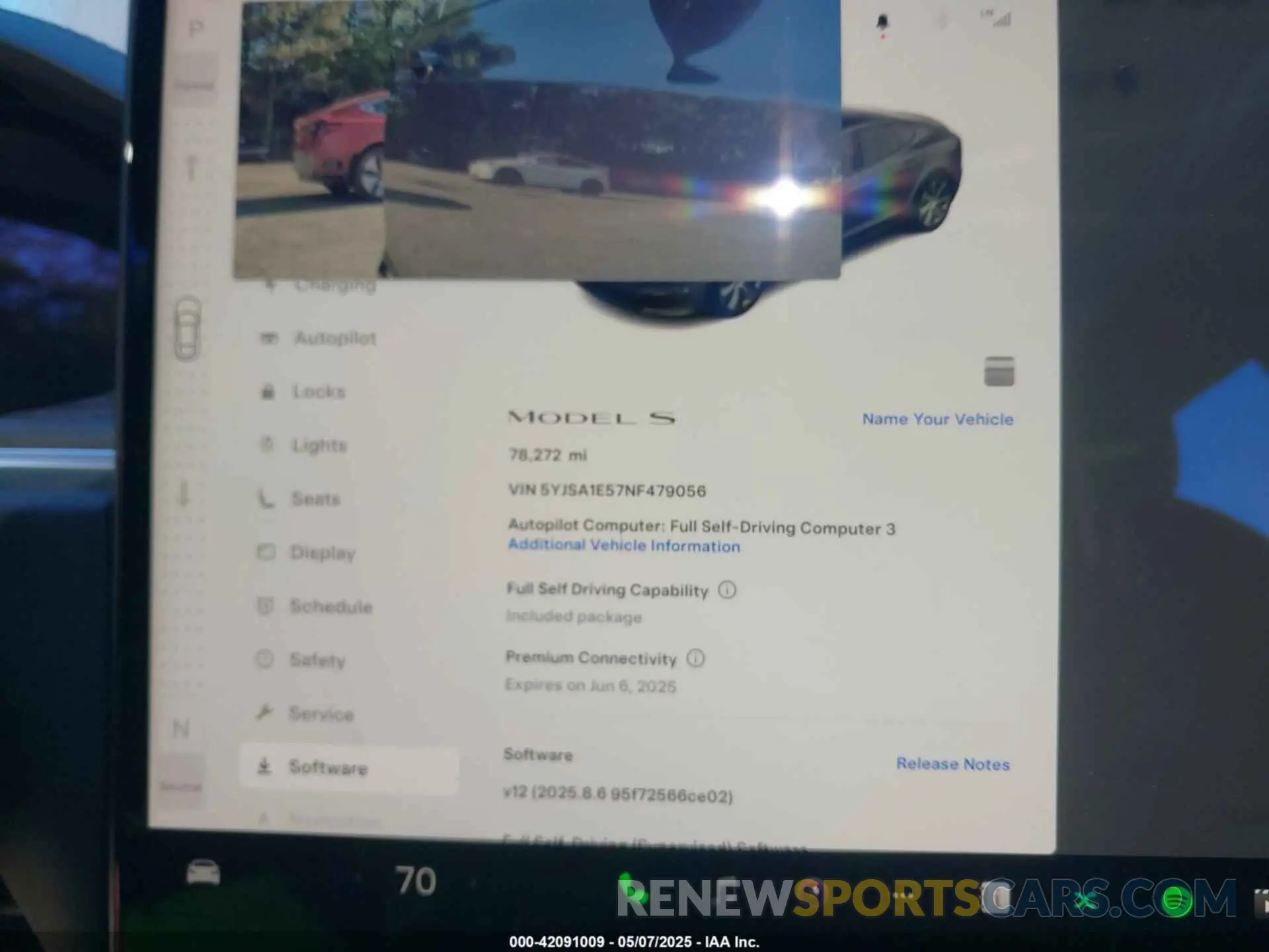 7 Фотография поврежденного автомобиля 5YJSA1E57NF479056 TESLA MODEL S 2022