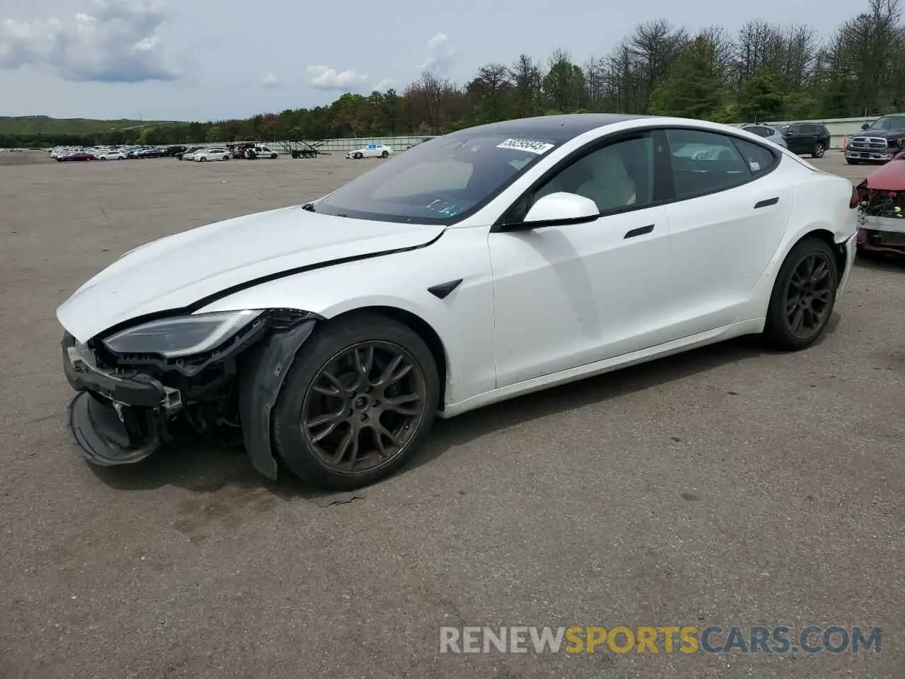 1 Photograph of a damaged car 5YJSA1E57NF487187 TESLA MODEL S 2022