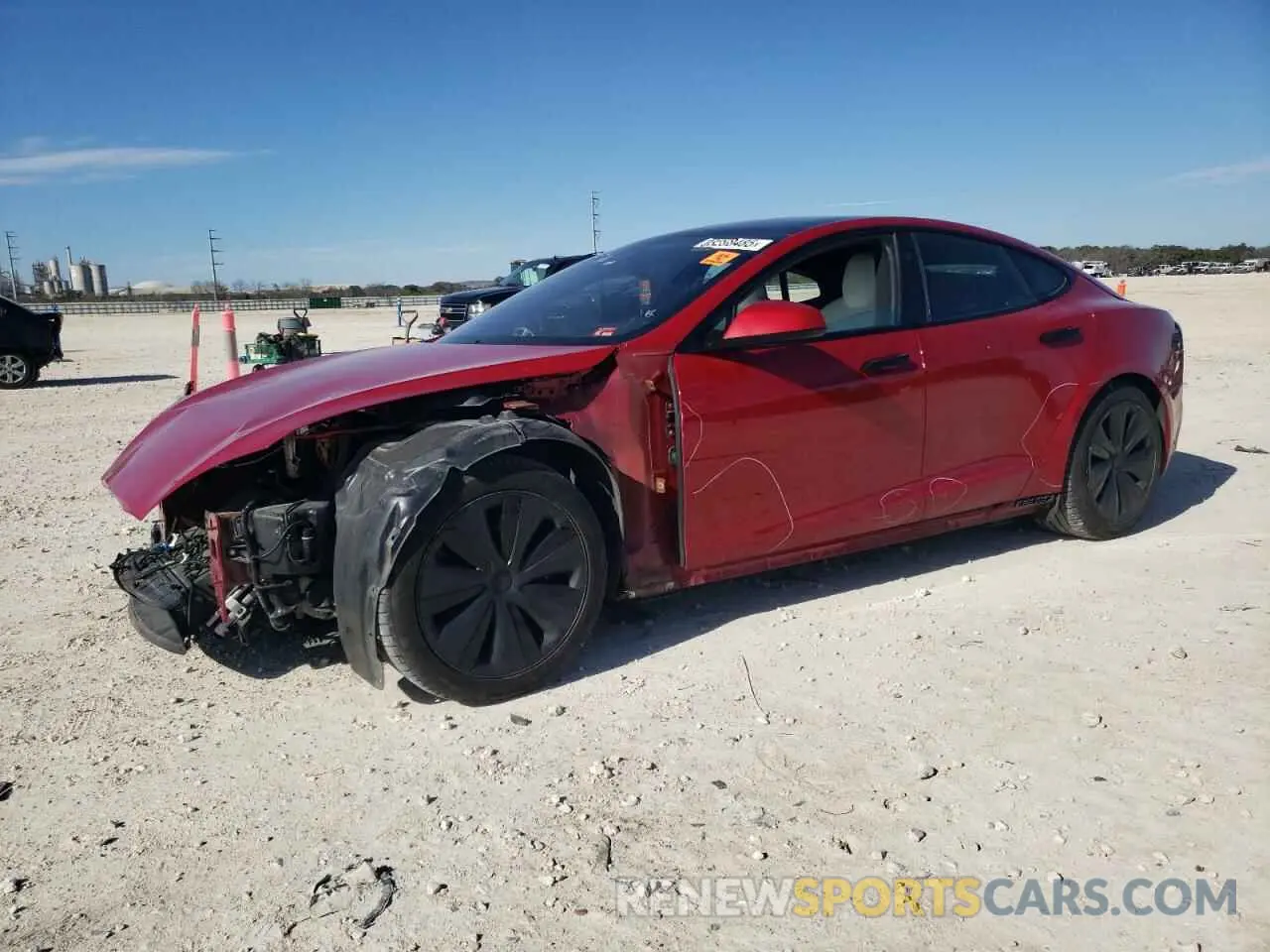 1 Photograph of a damaged car 5YJSA1E57NF488727 TESLA MODEL S 2022