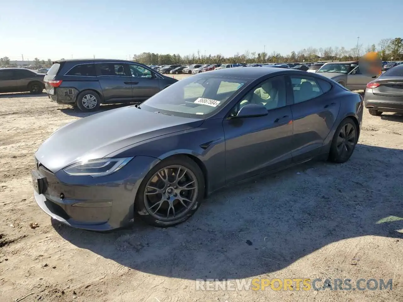 1 Photograph of a damaged car 5YJSA1E58NF458989 TESLA MODEL S 2022
