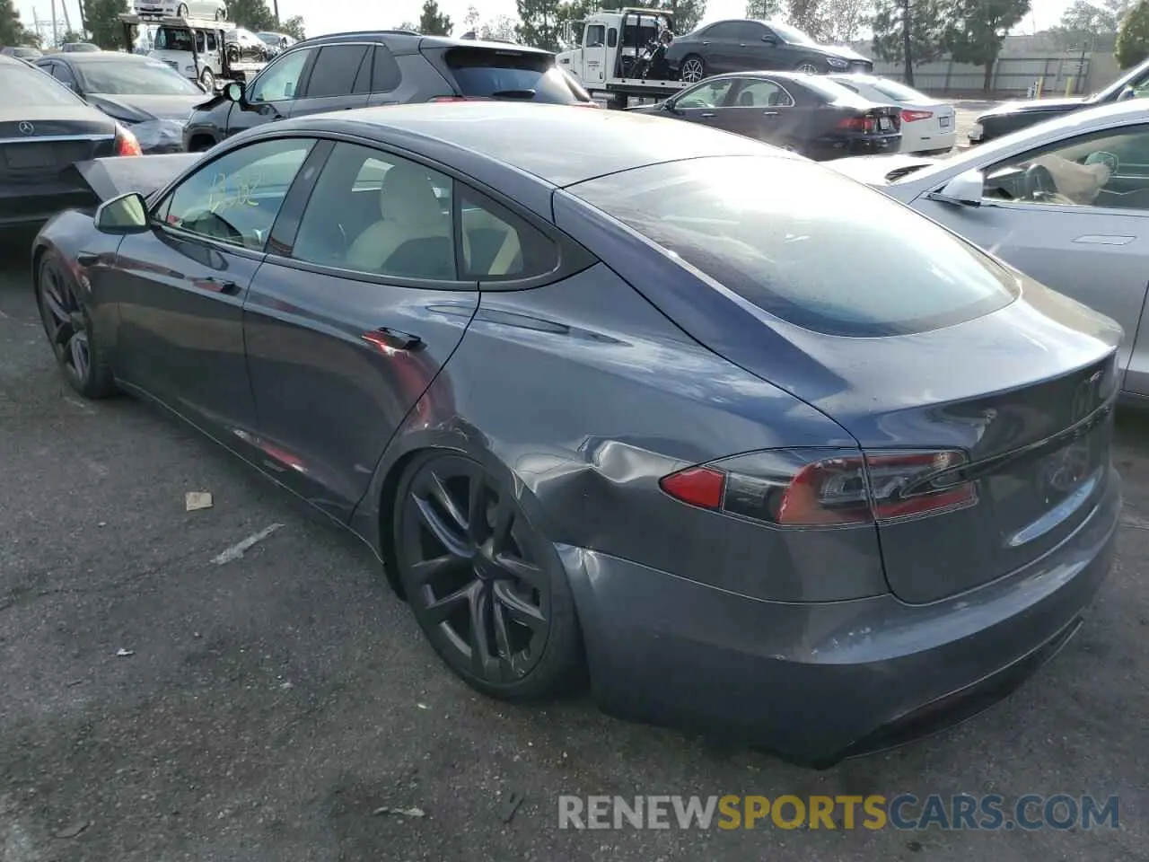 3 Photograph of a damaged car 5YJSA1E59NF464994 TESLA MODEL S 2022