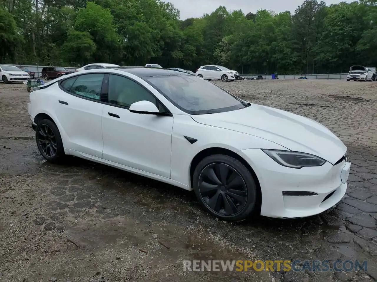 4 Фотография поврежденного автомобиля 5YJSA1E59NF488969 TESLA MODEL S 2022