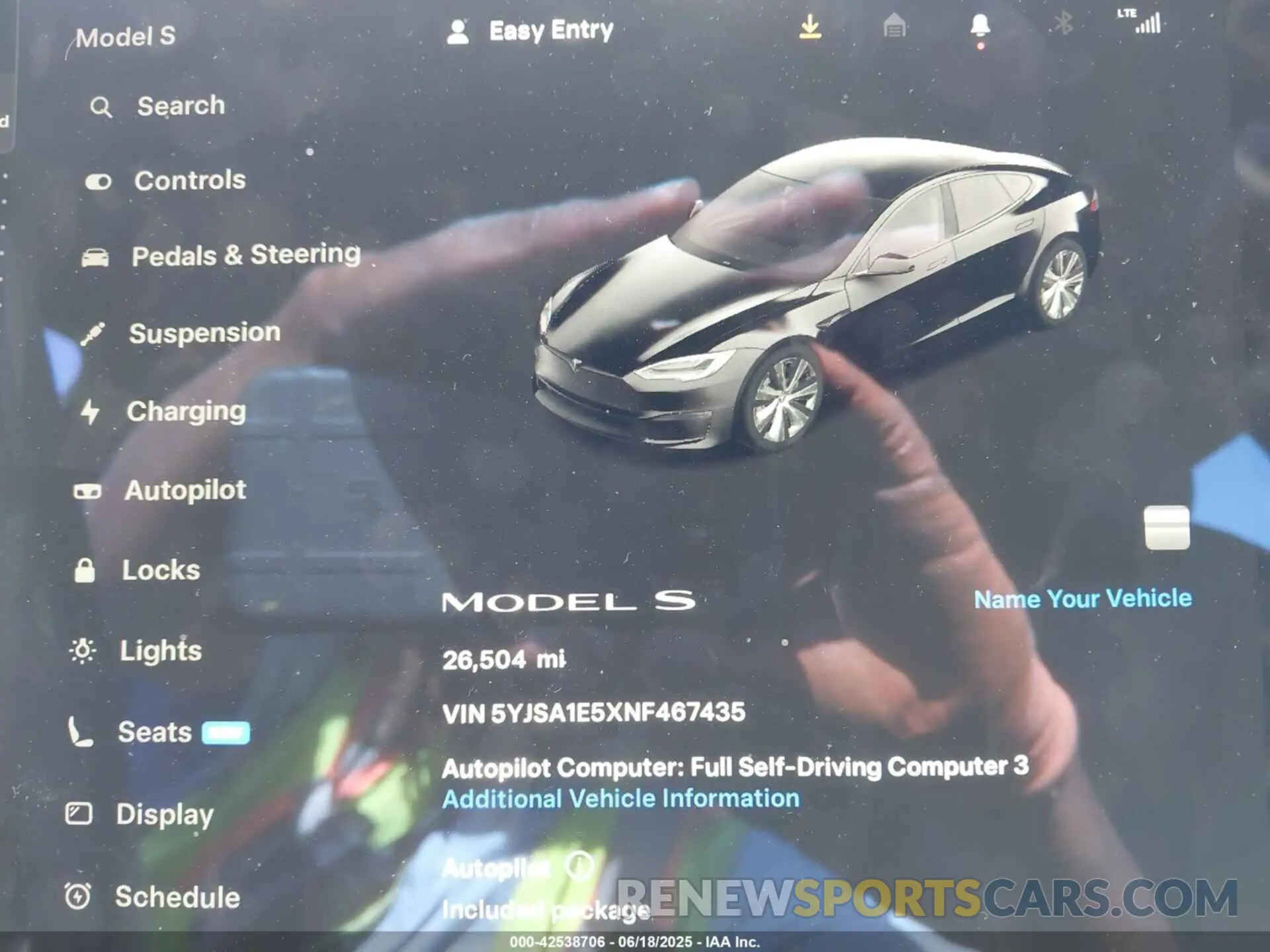 7 Фотография поврежденного автомобиля 5YJSA1E5XNF467435 TESLA MODEL S 2022