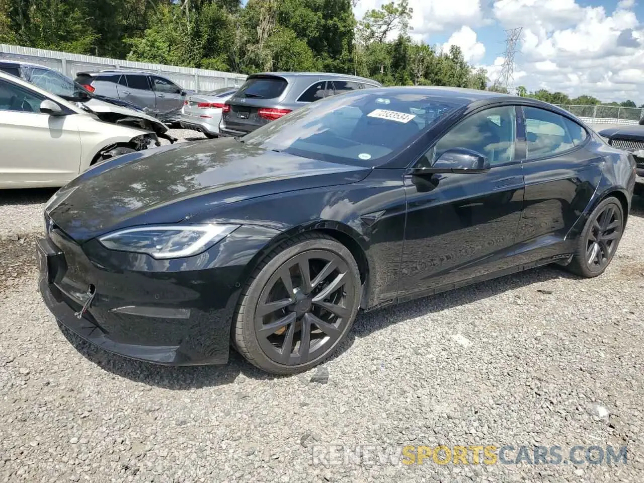 1 Photograph of a damaged car 5YJSA1E5XNF477673 TESLA MODEL S 2022