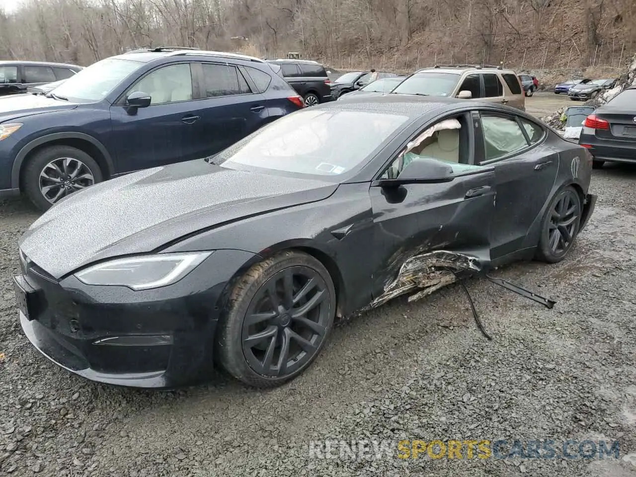 1 Фотография поврежденного автомобиля 5YJSA1E5XNF490116 TESLA MODEL S 2022