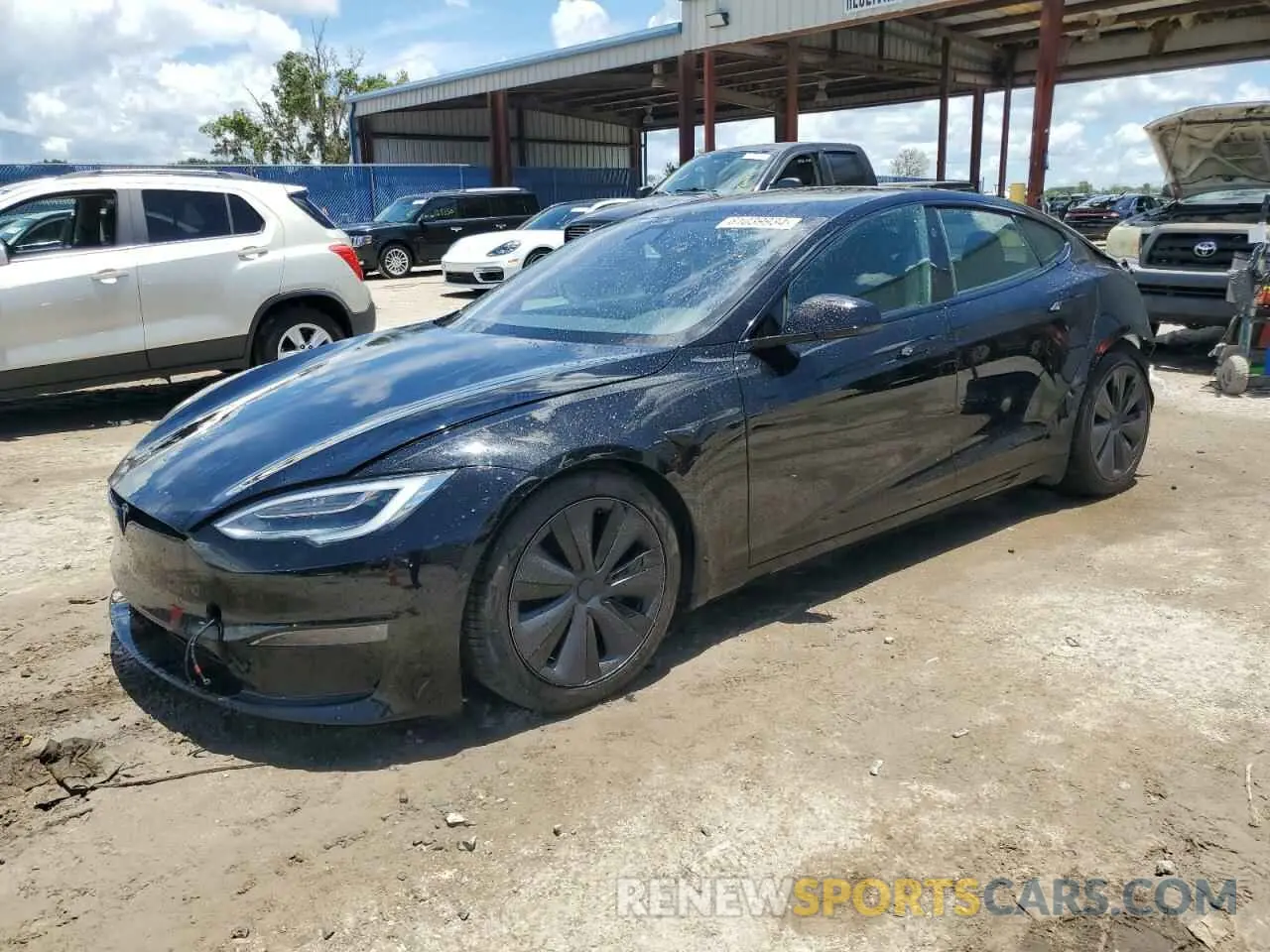 1 Photograph of a damaged car 5YJSA1E64NF469304 TESLA MODEL S 2022