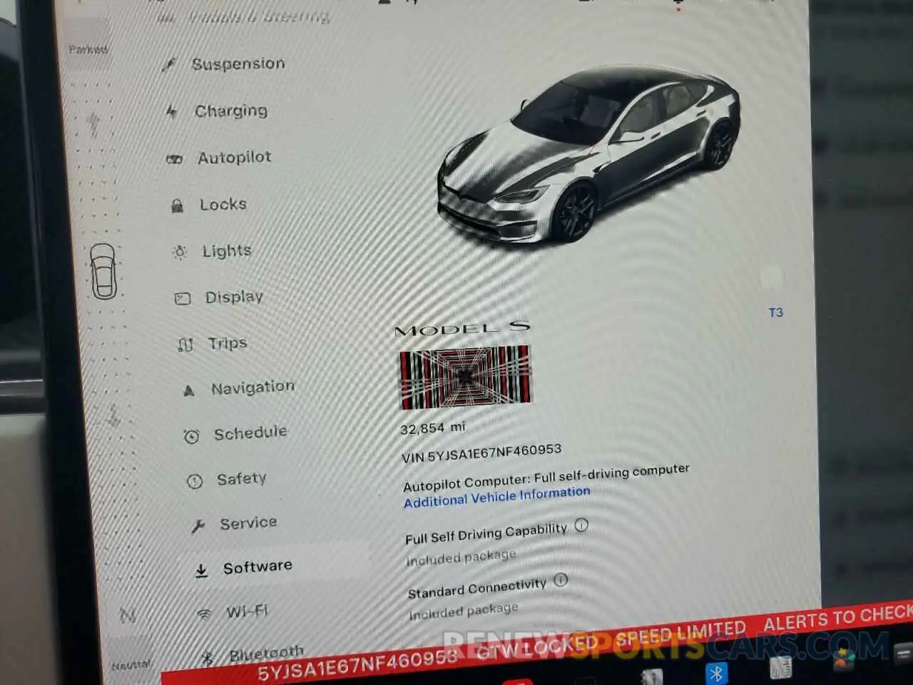 9 Photograph of a damaged car 5YJSA1E67NF460953 TESLA MODEL S 2022