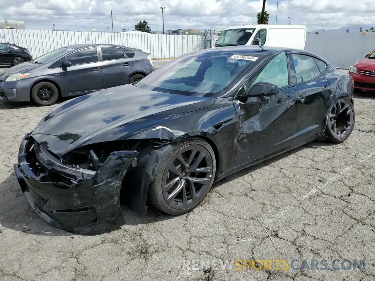1 Photograph of a damaged car 5YJSA1E69NF460808 TESLA MODEL S 2022