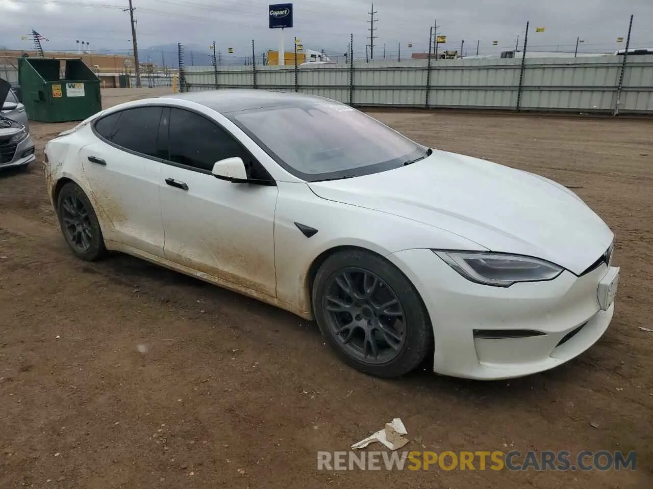 4 Фотография поврежденного автомобиля 5YJSA1E69NF461067 TESLA MODEL S 2022