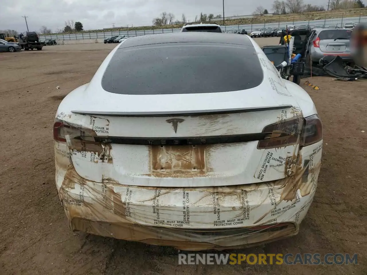 6 Фотография поврежденного автомобиля 5YJSA1E69NF461067 TESLA MODEL S 2022