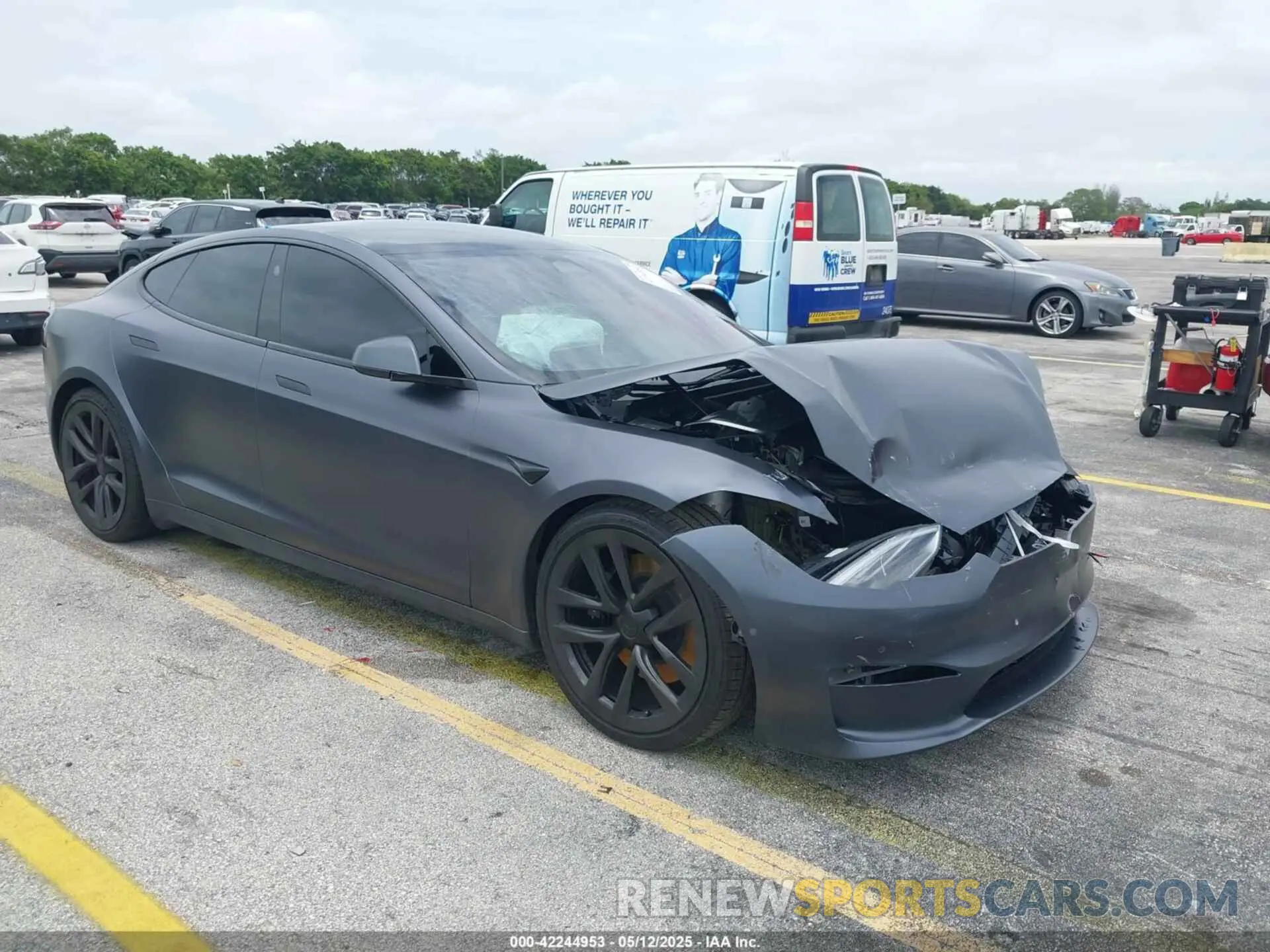 1 Photograph of a damaged car 5YJSA1E54PF501565 TESLA MODEL S 2023