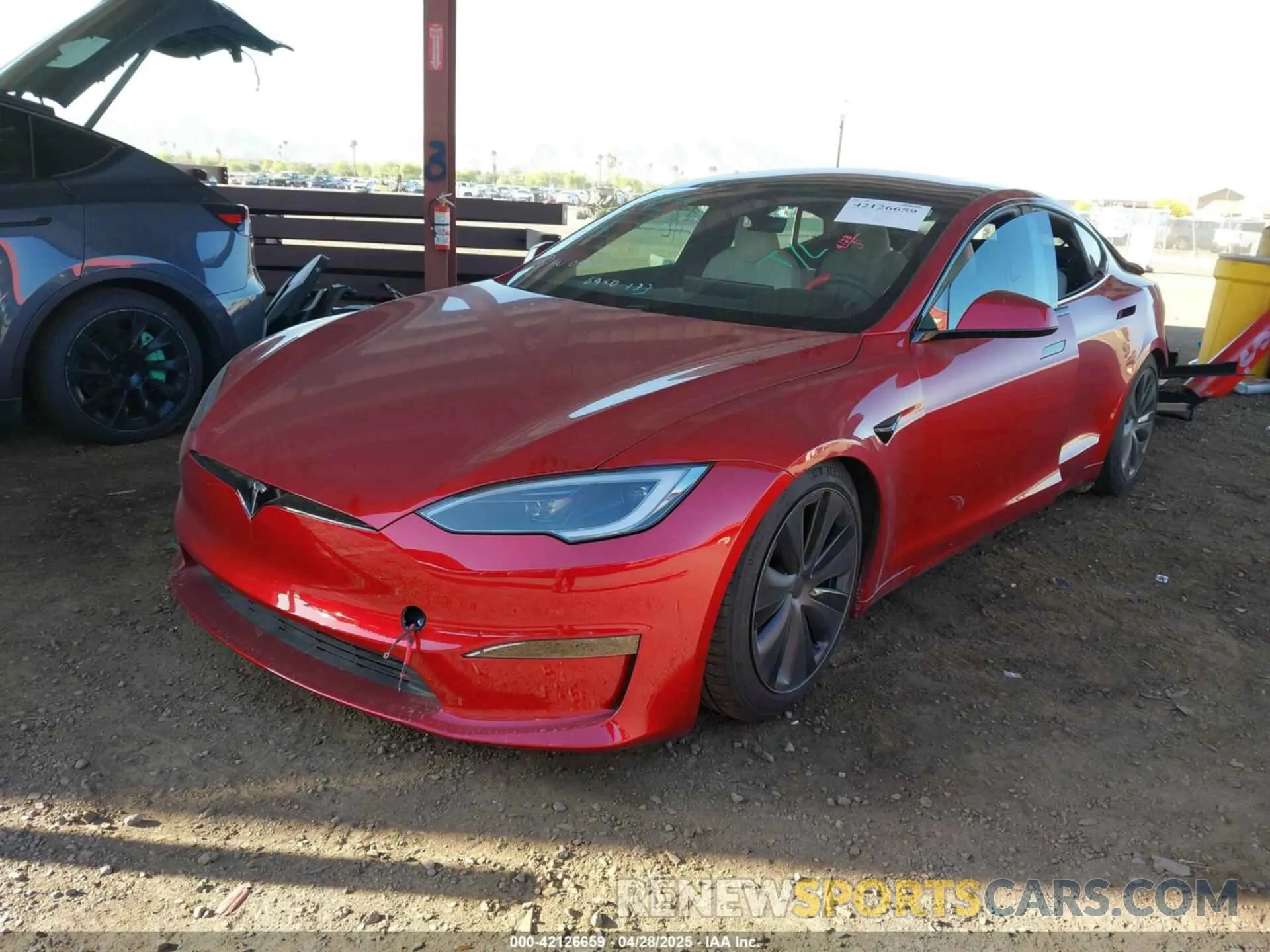 2 Фотография поврежденного автомобиля 5YJSA1E55PF513708 TESLA MODEL S 2023