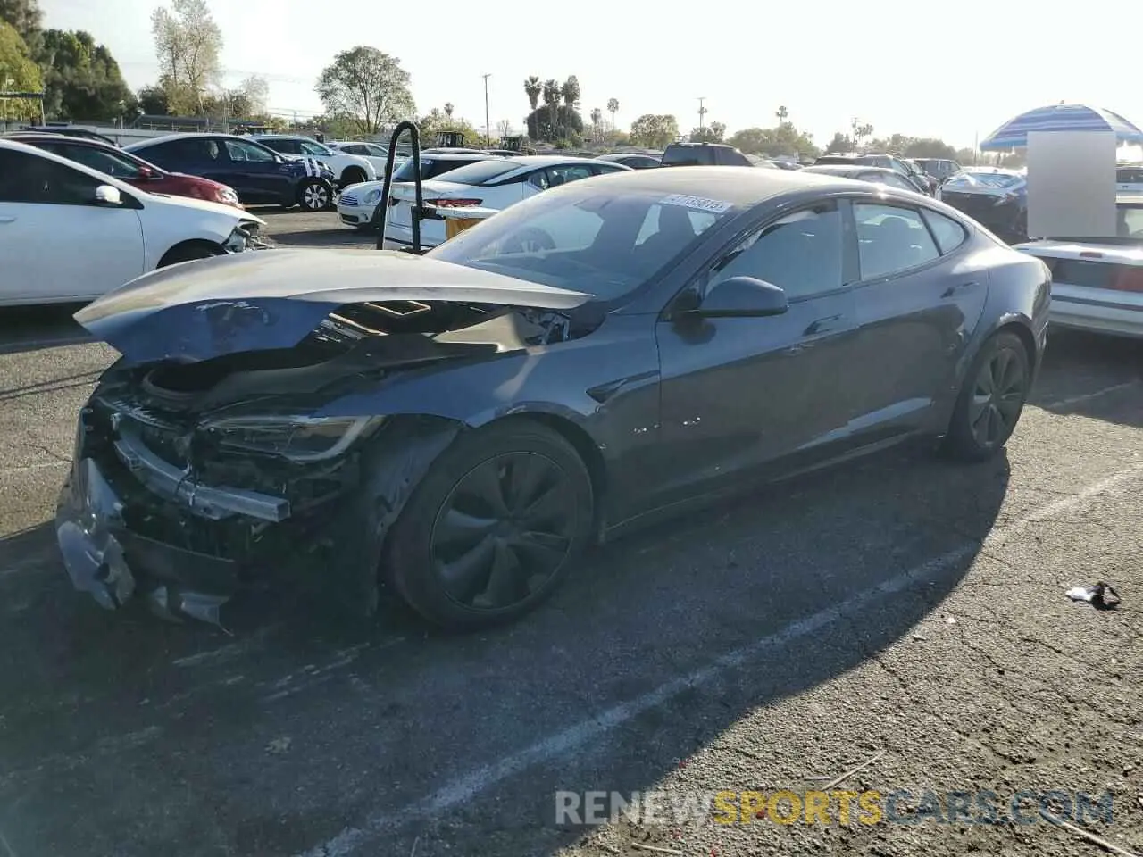 1 Photograph of a damaged car 5YJSA1E55PF522232 TESLA MODEL S 2023