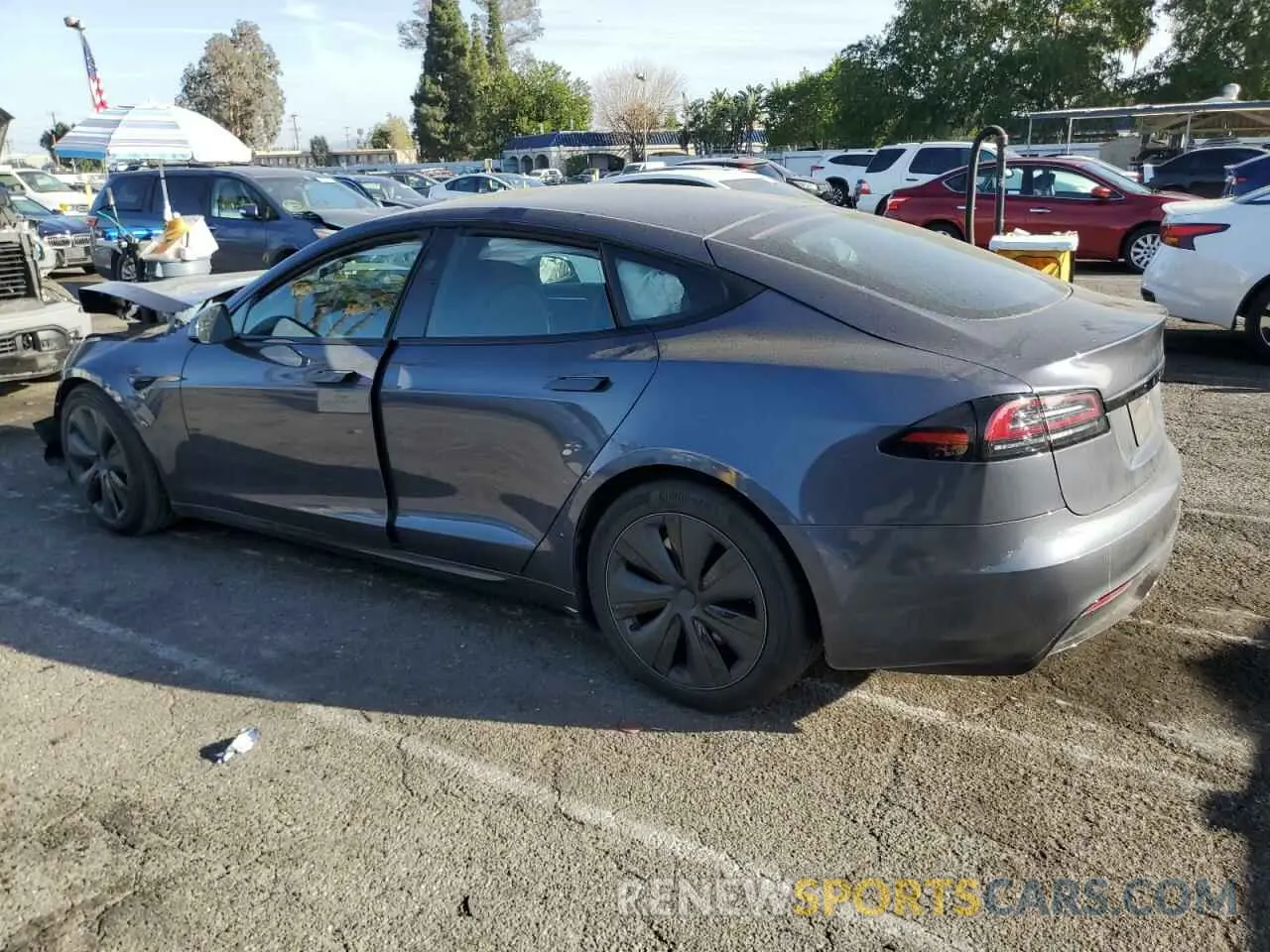 2 Photograph of a damaged car 5YJSA1E55PF522232 TESLA MODEL S 2023