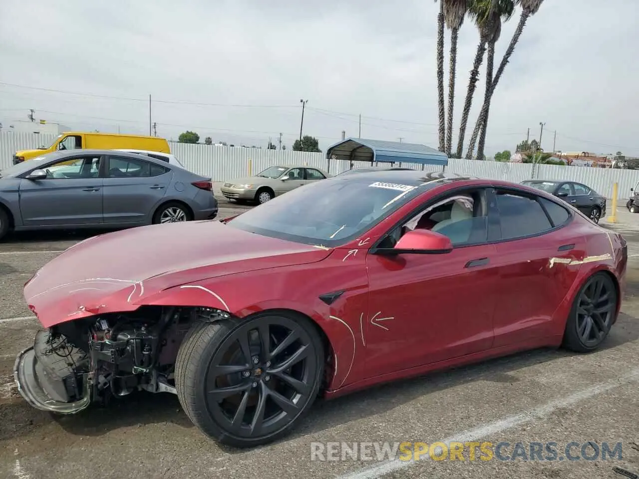 1 Photograph of a damaged car 5YJSA1E56PF518514 TESLA MODEL S 2023