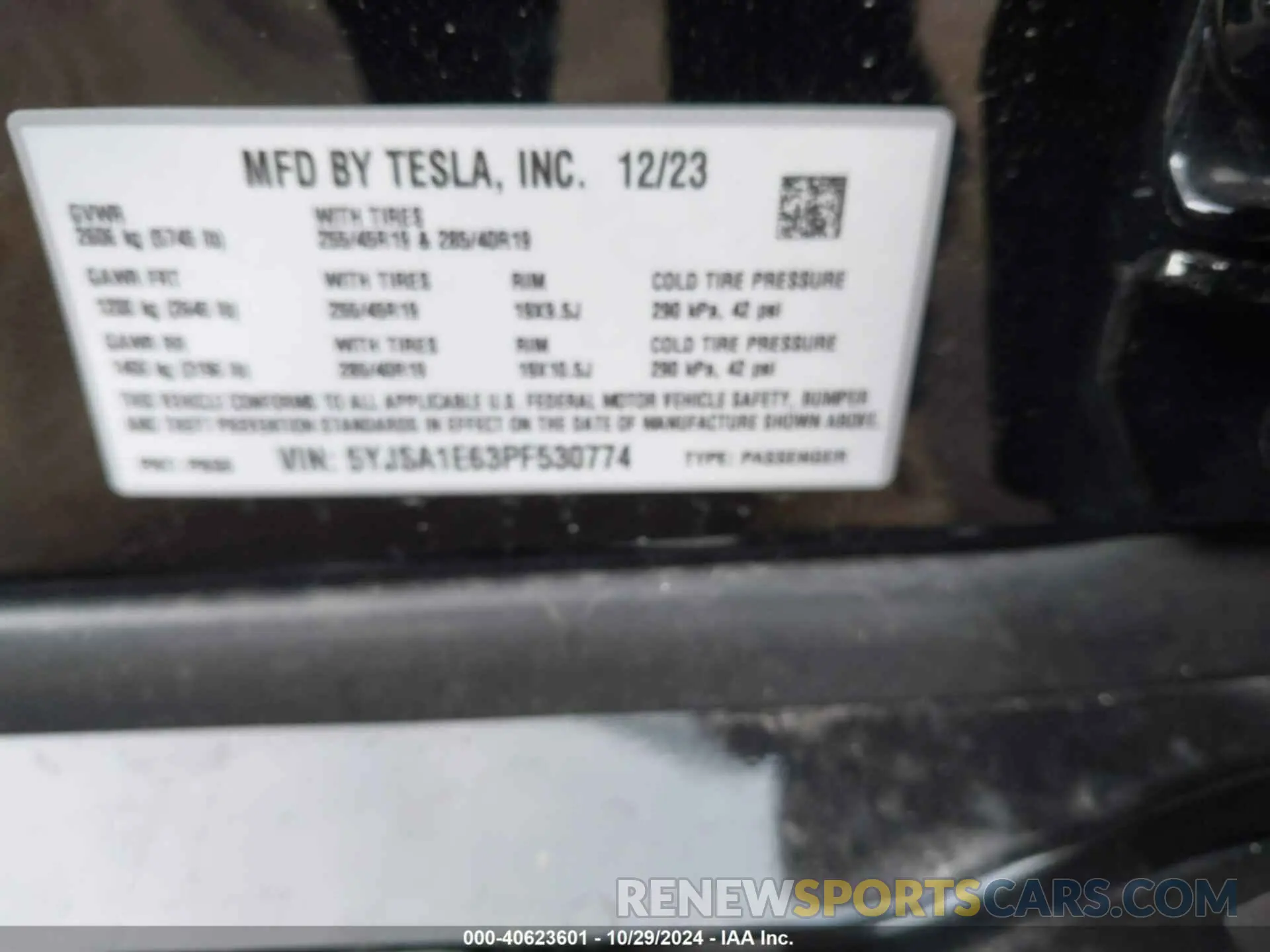 9 Фотография поврежденного автомобиля 5YJSA1E63PF530774 TESLA MODEL S 2023