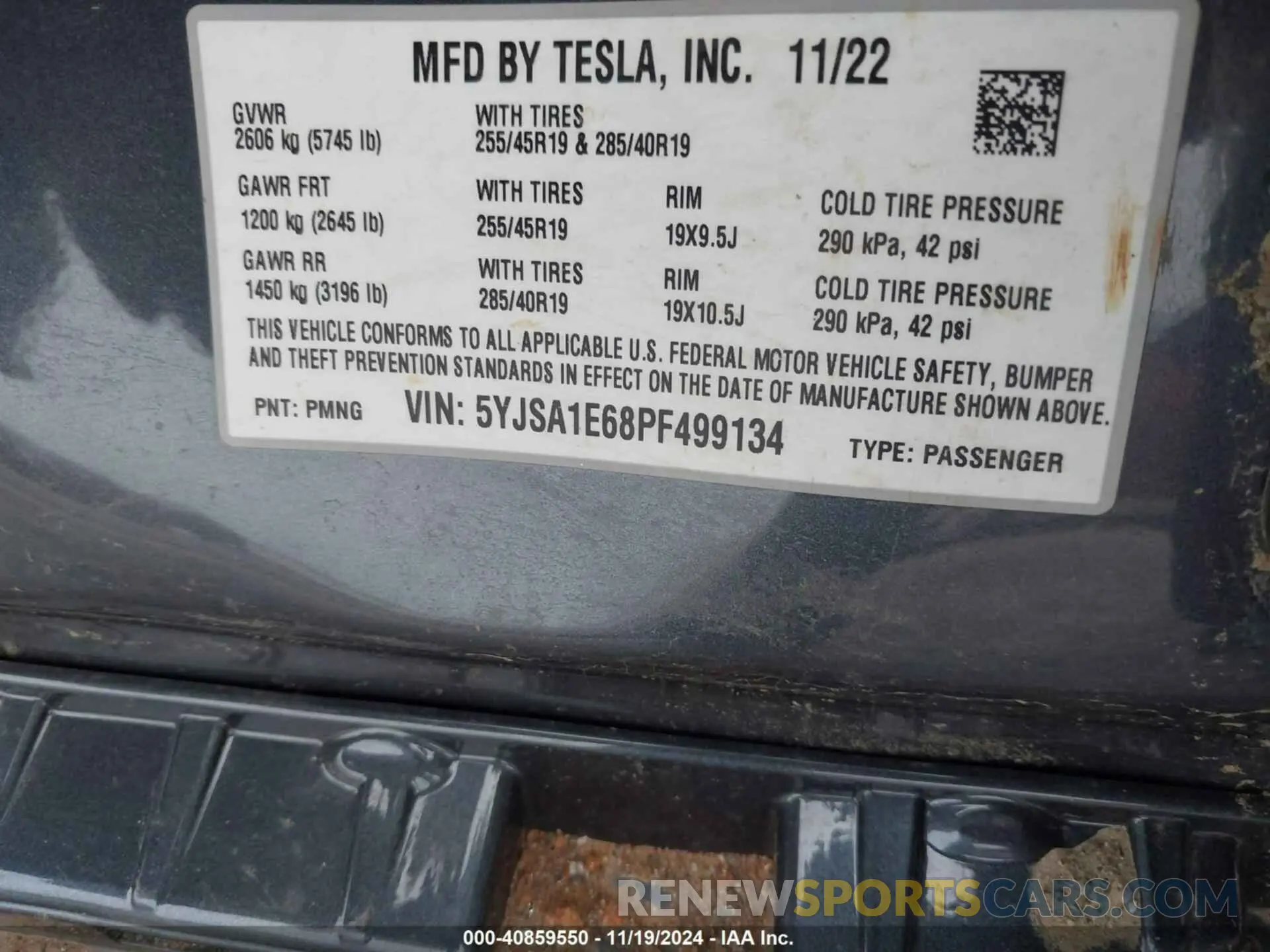 8 Фотография поврежденного автомобиля 5YJSA1E68PF499134 TESLA MODEL S 2023