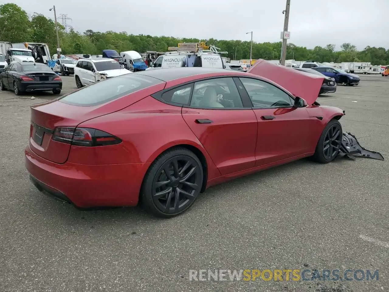 3 Photograph of a damaged car 5YJSA1E54RF542748 TESLA MODEL S 2024