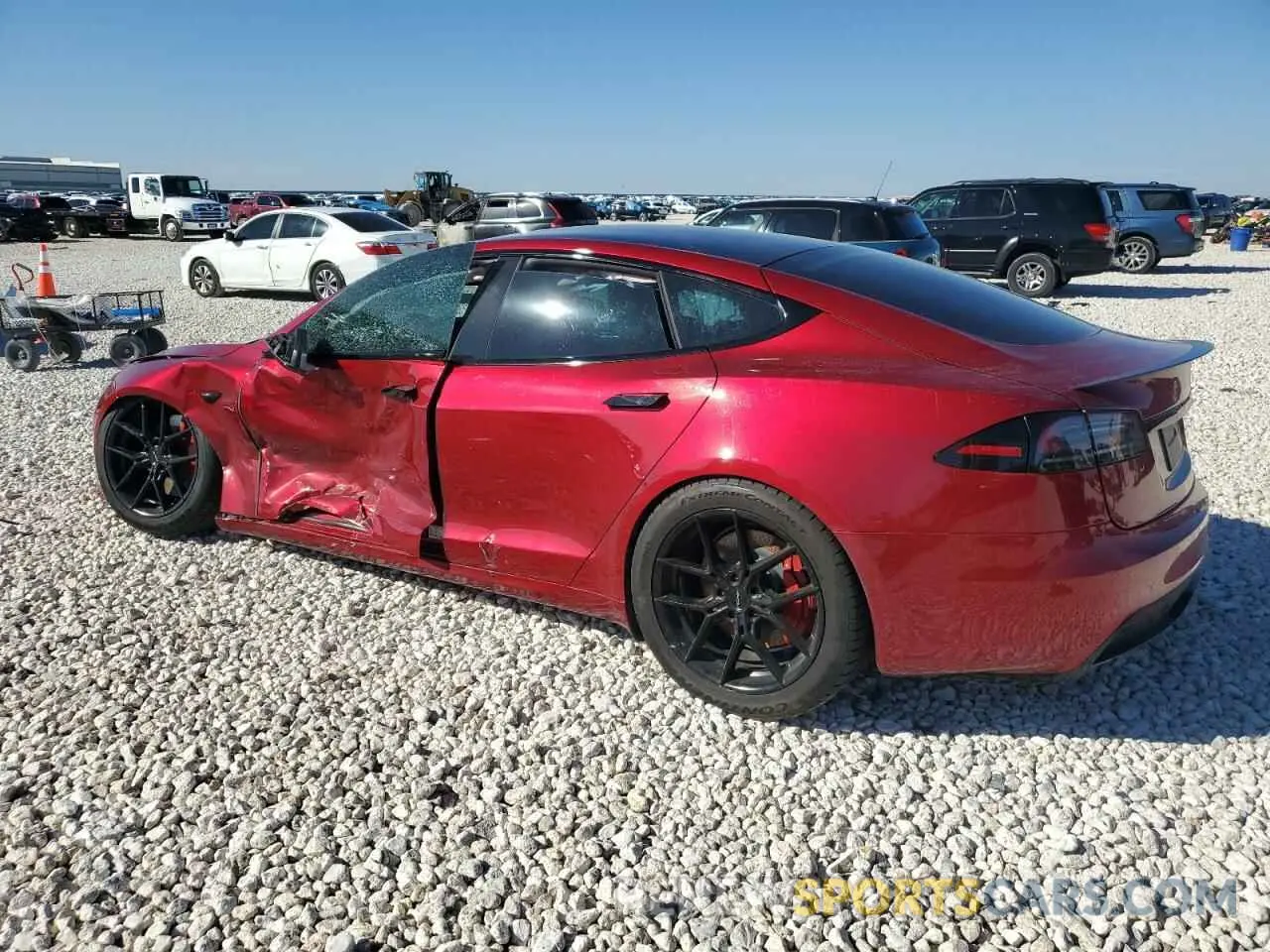 2 Photograph of a damaged car 5YJSA1E61RF533045 TESLA MODEL S 2024