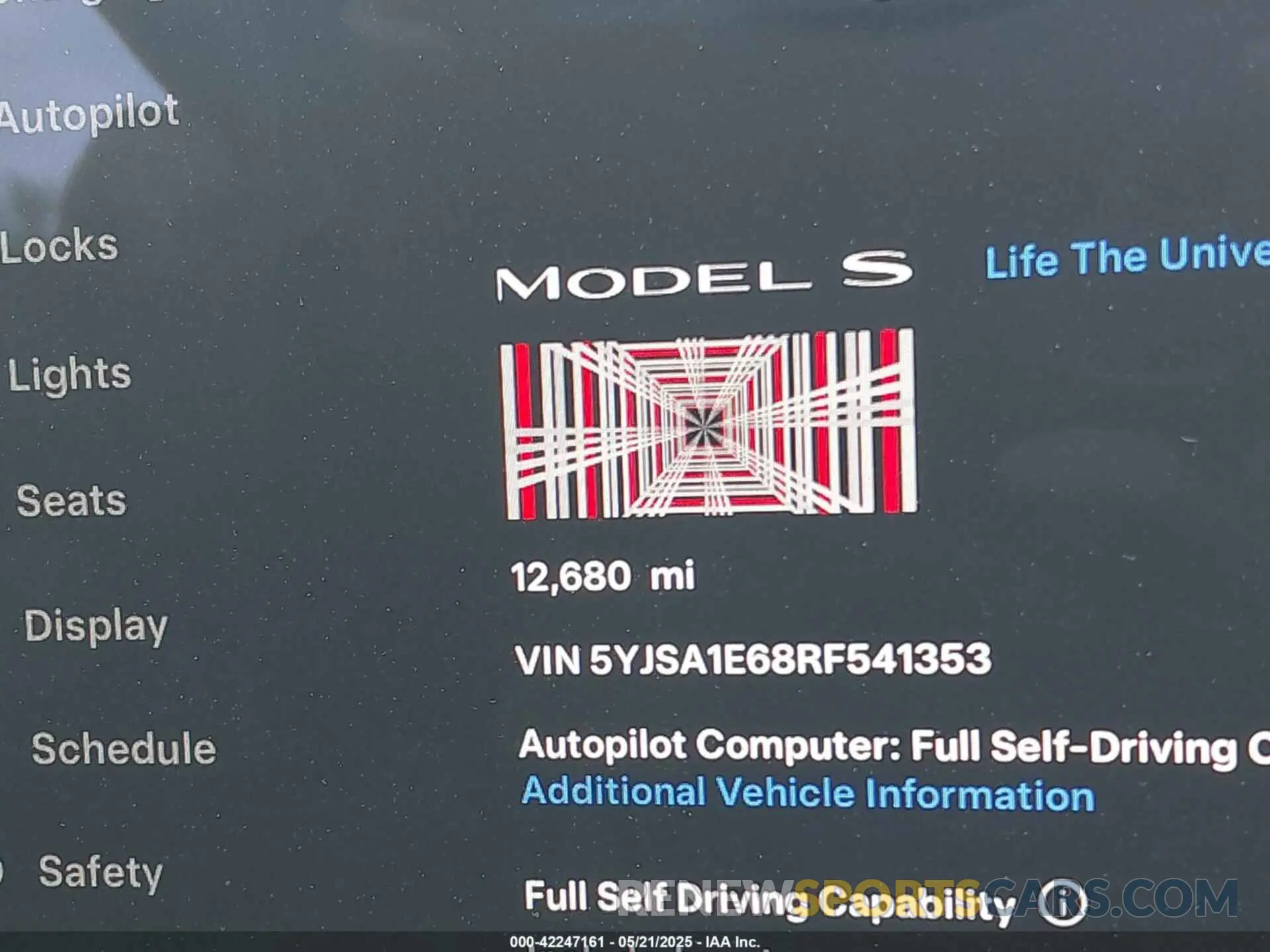 14 Фотография поврежденного автомобиля 5YJSA1E68RF541353 TESLA MODEL S 2024