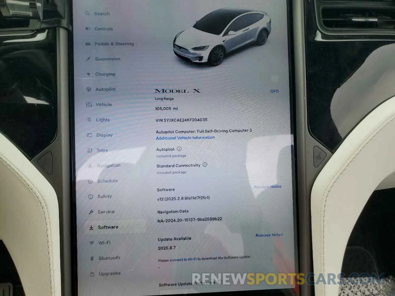 9 Фотография поврежденного автомобиля 5YJXCAE24KF204035 TESLA MODEL X 2019