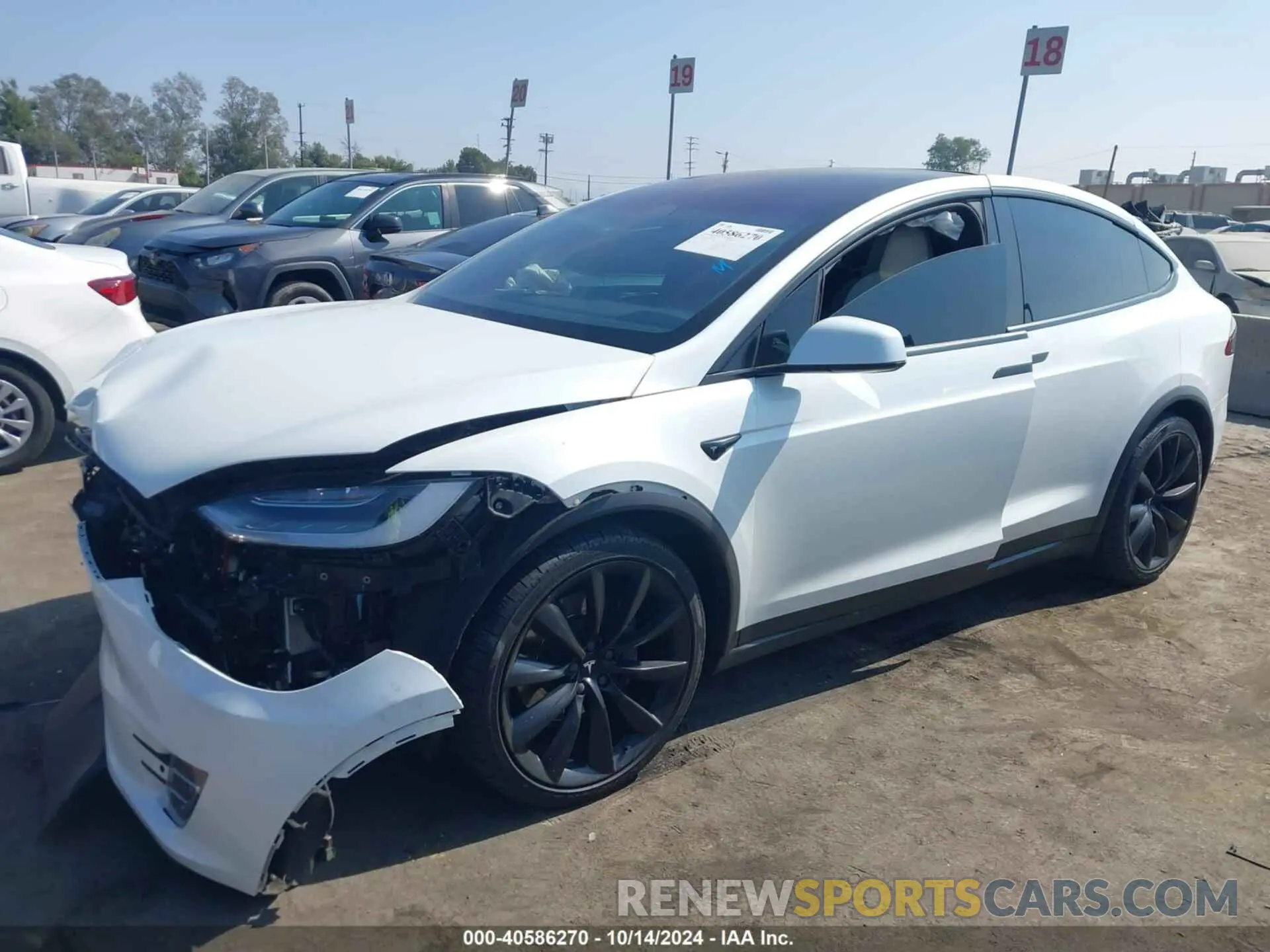 2 Photograph of a damaged car 5YJXCBE22KF180212 TESLA MODEL X 2019