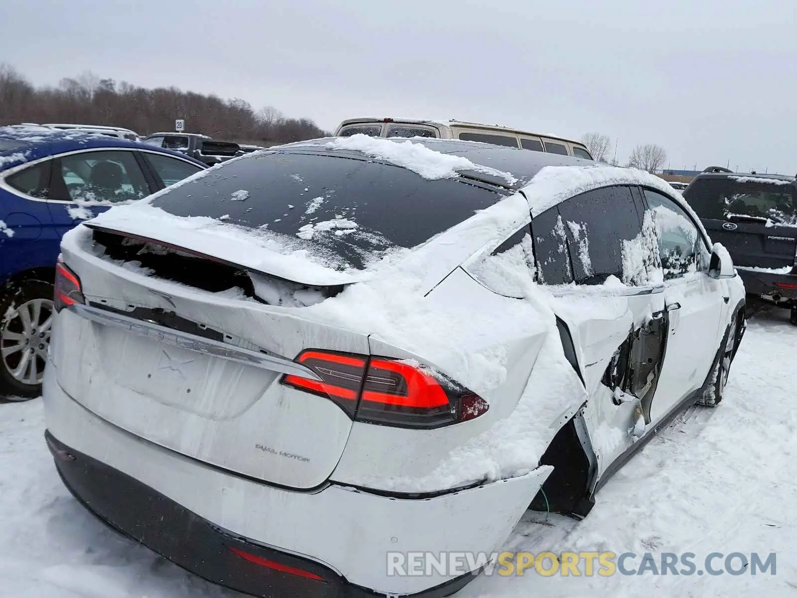 4 Фотография поврежденного автомобиля 5YJXCBE23KF180607 TESLA MODEL X 2019