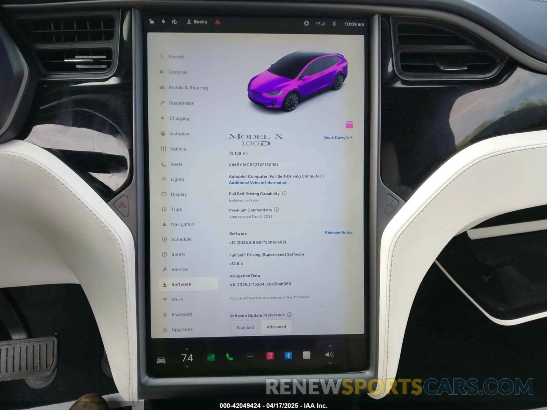 7 Фотография поврежденного автомобиля 5YJXCBE27KF150381 TESLA MODEL X 2019