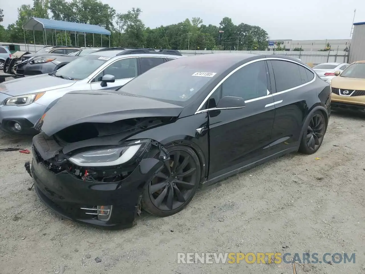 1 Photograph of a damaged car 5YJXCBE29KF160569 TESLA MODEL X 2019