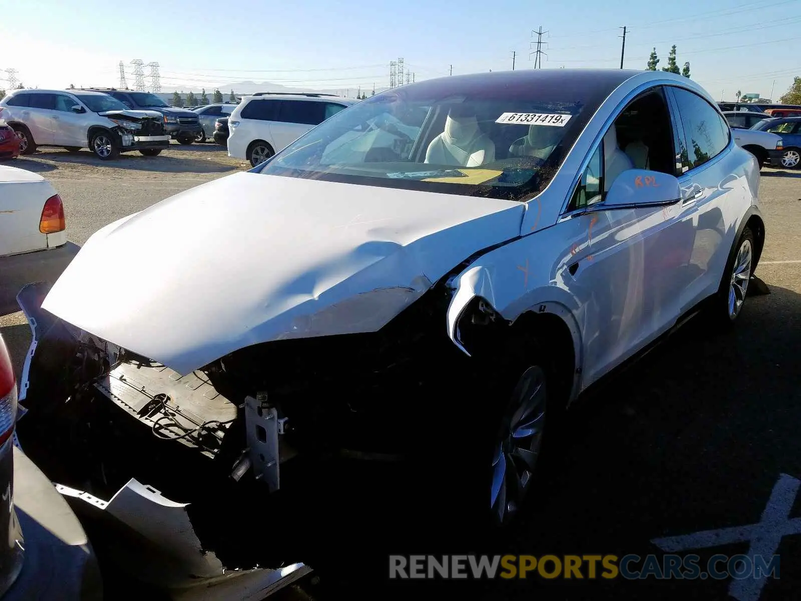 2 Фотография поврежденного автомобиля 5YJXCDE27KF149548 TESLA MODEL X 2019